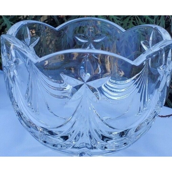 Mikasa Stardust Scalloped Crystal Glass Bowl candy snack trinket Germany 4.5" - Picture 11 of 11